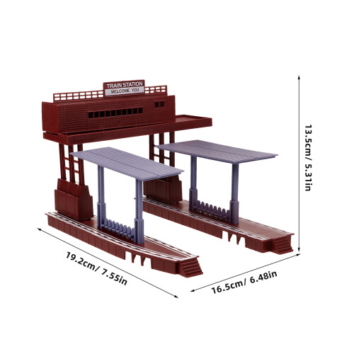 Plastique De Gare Pour Scène De Circuit De Train Diy 2