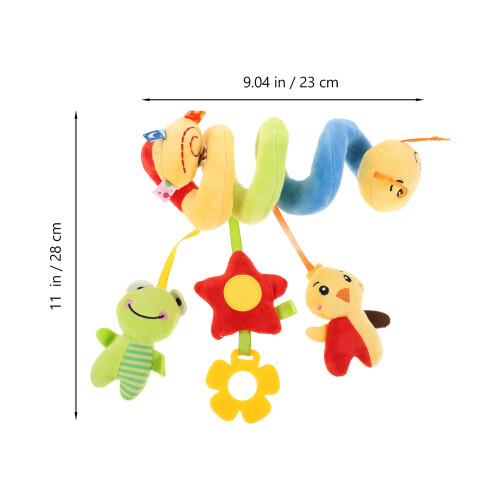 Stroller Crib Spielzeug Plüsch Hängespirale Aktivitäts Quietsche 2