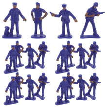 100Stk Mini Polizeimodelle Kunststoff Für Kinderspiel & Sandtisch Blau