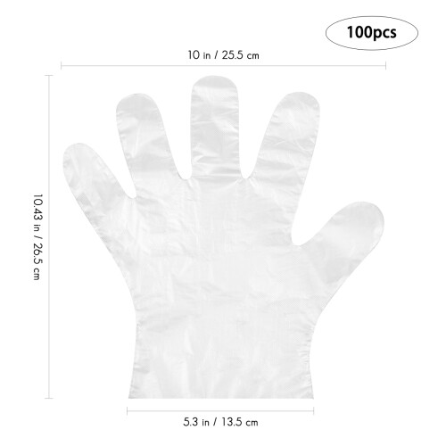 100Pcs Disposable Polyethylene Safety Transparent 2