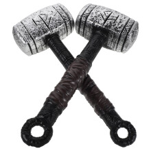 2Pcs Martelos Pretos Plástico Decorativo Para Fantasia