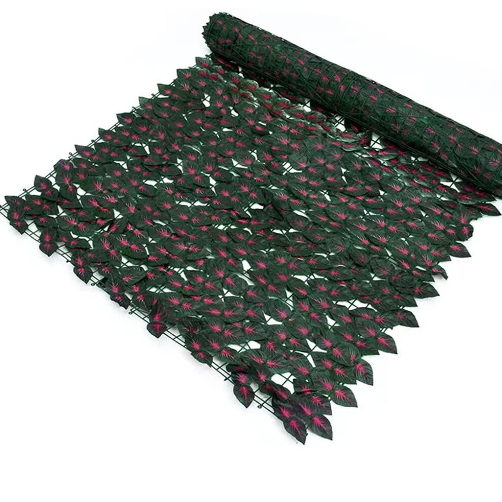 Artificial Ivy Leaf Hedge Roll Extension 50X300cm Green Plastic Foliage For Outdoor Wall Fence Cover 9067246139582