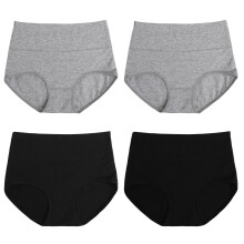 4 Pcs Women's High Waisted Briefs Elastic Underwear
