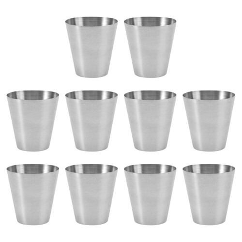 10Pcs Rostfritt Staplingsbara Dryckesbägare För Camping