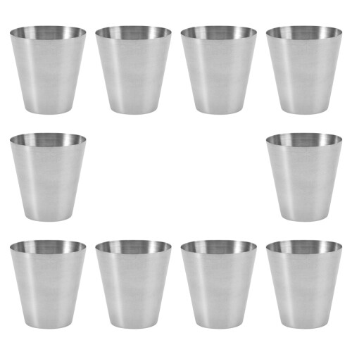 10Pcs Rostfritt Staplingsbara Dryckesbägare För Camping 2