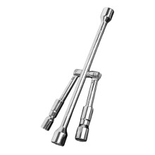 Folding Lug Nut Wrench for Cars and Trucks Steel Compact Tire Tool with Ergonomic Grip