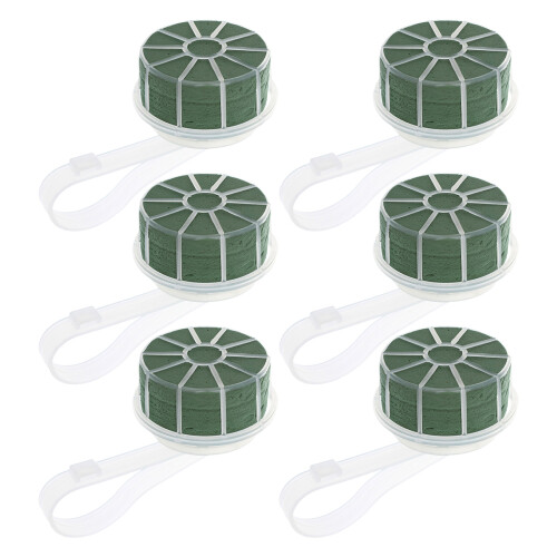 6Pcs Manipulador De Buquê Para Noivas Verde Com Base De Espuma