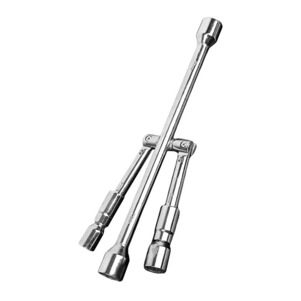 Foldable Lug Wrench Heavy Duty Steel With Comfortable Grip For Car Tire And Wheel Maintenance 9105992607365