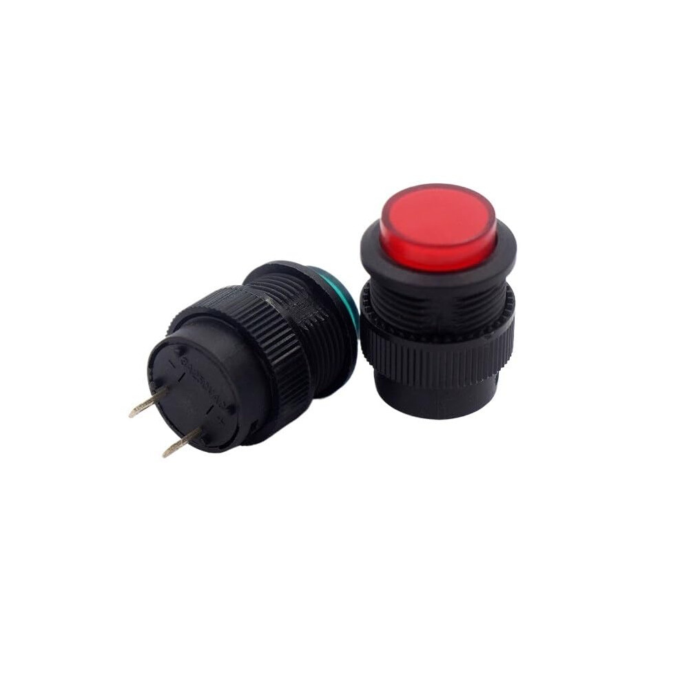 5Pc Button Switch Reset Round Pushbutton 16Mm 2Pin Throughhole 3A/250V Green 9105992607747