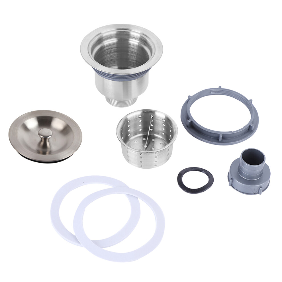 Drain Assembly Kit For Kitchen Sinks, Stainless Steel Sink Strainer With Removable Basket, Easy To Install Drain Assembly With Corrosion Resistant Fin 9060116643868