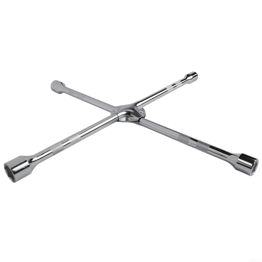 Automotive Four Way Lug Wrench With 17Mm 19Mm 21Mm 23Mm, Heavy Duty Steel Wheel Nut Spanner, 35Cm Handle, 20Inch 9339159546185