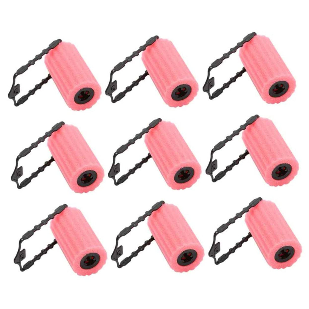 12pcs Pink Sponge Curlers For Women DIY Hair Styling Tools Soft Heatless Curlers Temporary Curls