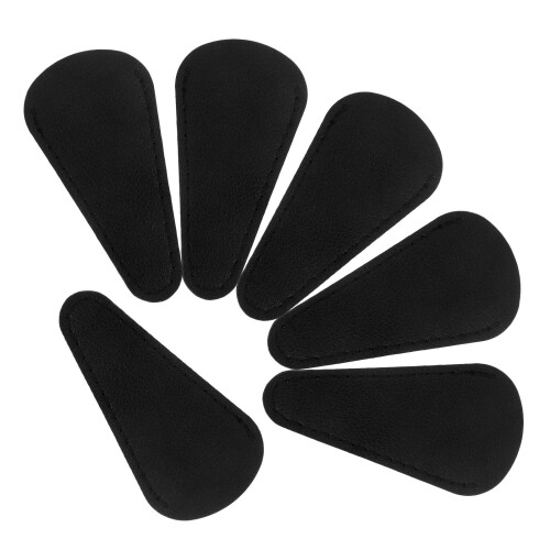 6Pièces Protection Ciseaux PU Cuir Noir Durable Facile À