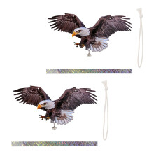 Pack of 2 Rotating Scare Owl Bird Prevention Decors-Style C