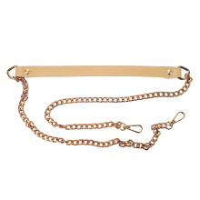1Stk Weiße PU Ledertasche Kette Schulterriemen