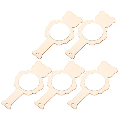 5 Stuks Ongeverfde Spiegel Voor Kinderen Diy