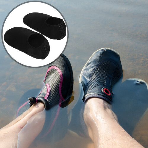 1Paar Zwarte Antislip Water Voor En Dames, Drogend 1