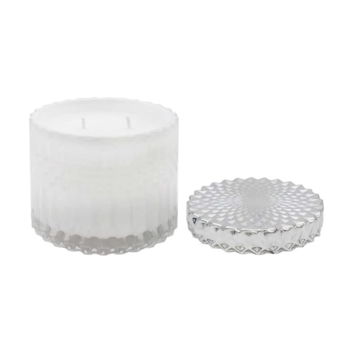 Desire Crystal Silver Soy Candle Jar - Fresh Linen