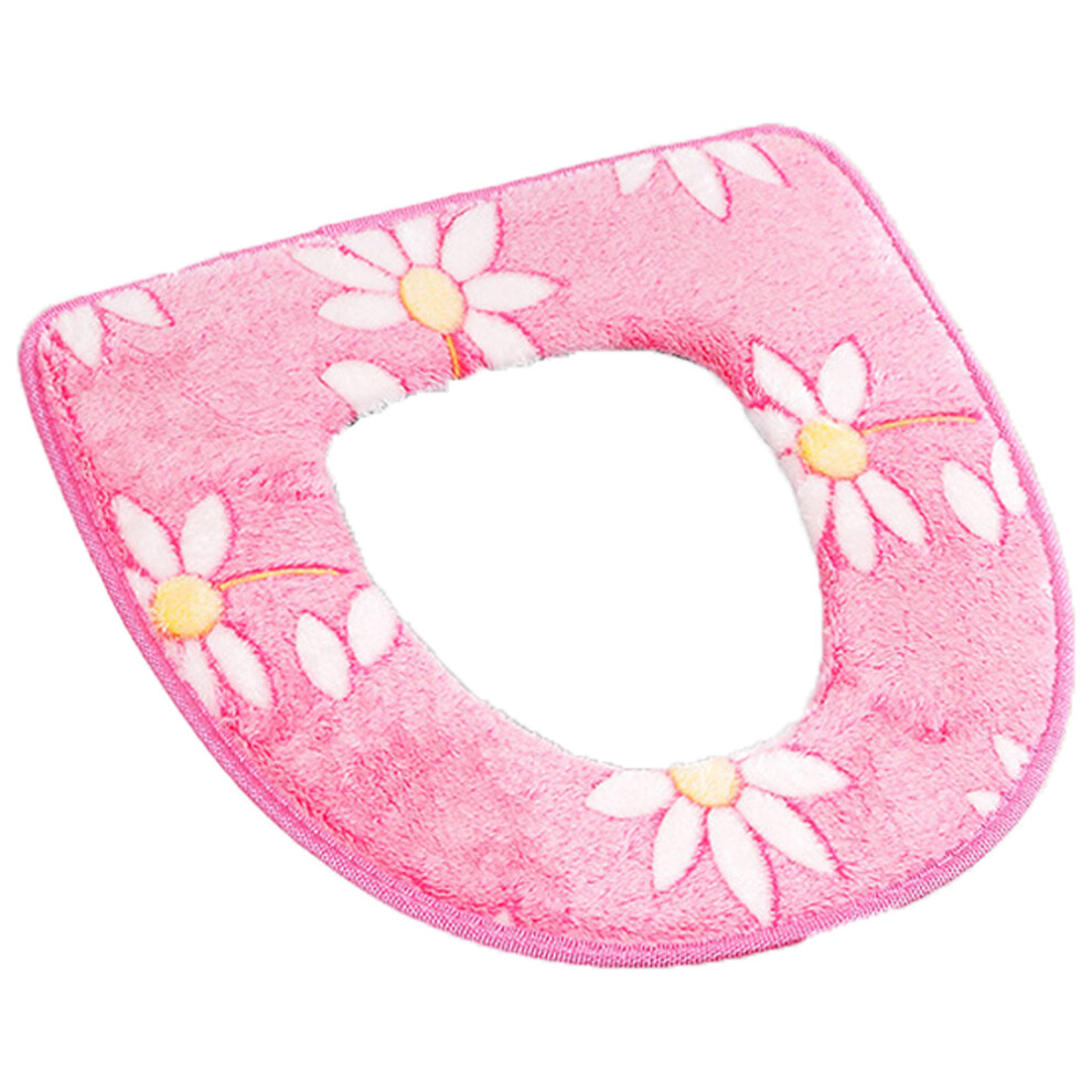Comfortable Bathroom Companion, Thicker Warmer Toilet Seat Cover, Washable Cloth Material For Hygiene, Toilet Lid Cover Set For Women, Girls, Teens, F 9135470837120