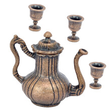 1 Set Teebecher Wasserkocher Puppenhaus Zubehör