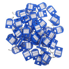 50 Plastic Id-label Sleutelhangers Met Split Ring