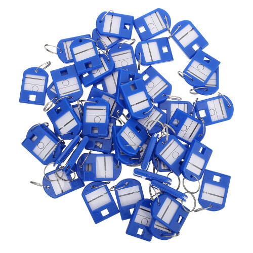 50 Plastic Id-label Sleutelhangers Met Split Ring