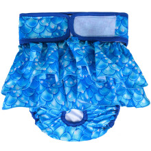 Dog Diaper in Heat Sanitary Panties Leakproof-Color Blue L