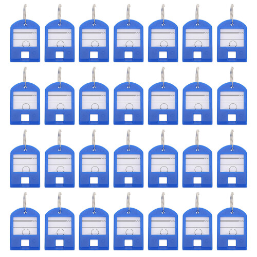 50 Plastic Id-label Sleutelhangers Met Split Ring 1
