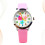 Flower Pattern Creatief Kinderhorloge Roze Quartz Comfortabel 4