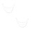 2St Metalen Witte Ketting Met Design En Dames 4
