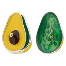 2Stk Lustige Avocado Ohrstecker 925 Silber Schmuck Bunt