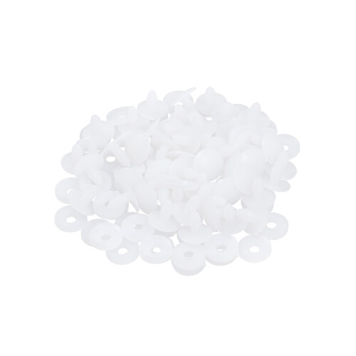 100 Set Diy Popgewrichten Plastic Wit 20Mm Speelgoed Accessoires