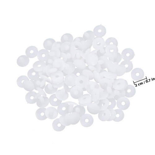 100 Set Diy Popgewrichten Plastic Wit 20Mm Speelgoed Accessoires 2
