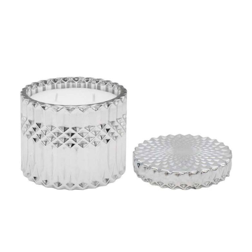 Desire Crystal Silver Soy Candle Jar - Vanilla Anise