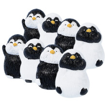 8St Resin Mini Pinguïn Figuren Kleurrijk Voor En Tafeldecoratie