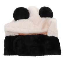 Panda Mütze Mit Schal Plüsch Ohrenschutz Winter Tierkostüm