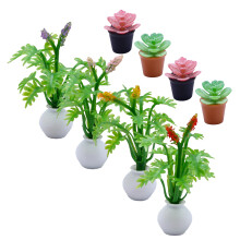 8Stk Bonsai Topfpflanze Für Puppenhausdekoration