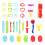 62 Stks Diy Gekleurde Tools Plasticine Vormen Kinder Speelgoed 1