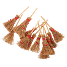 24 Besen Beige, Basteldekoration, Hexenbesen Accessoire