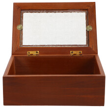 holz aufbewahrungsbox mit glasdeckel für schmuck kleinigkeiten