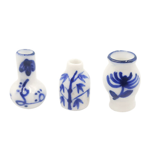 Vase Keramik Deko 3-teilig Mini Ornament 1