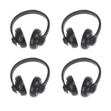 4Stk Einfaches Mini Kopfhörer Puppenhaus Headset Modell