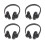 4Stk Einfaches Mini Kopfhörer Puppenhaus Headset Modell 1