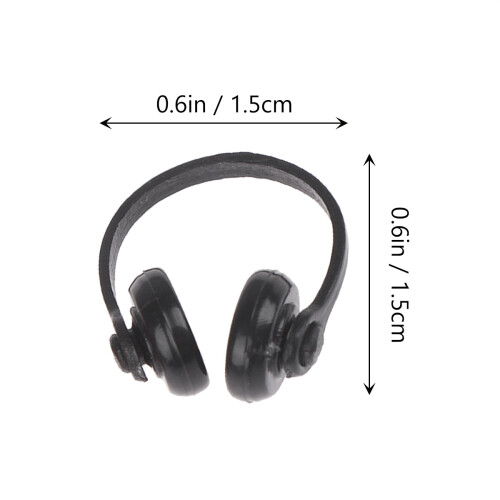 4Stk Einfaches Mini Kopfhörer Puppenhaus Headset Modell 1