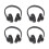 4Stk Einfaches Mini Kopfhörer Puppenhaus Headset Modell 4