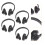 4Stk Einfaches Mini Kopfhörer Puppenhaus Headset Modell 3