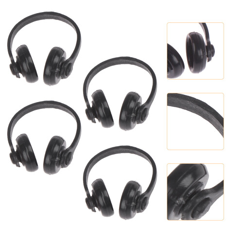 4Stk Einfaches Mini Kopfhörer Puppenhaus Headset Modell 2