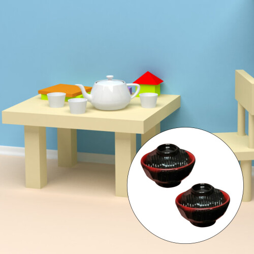 Mini Japanische Schale Mit Deckel, 2 Sets Für 1
