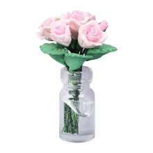 2Stk Rose In Topf Mini Deko Pflanze Diy Ornament