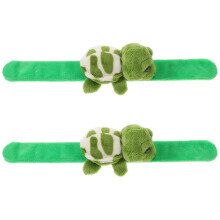 6 Stuks Dieren Thema Klikarmband Pluchen Schildpad Feestartikel